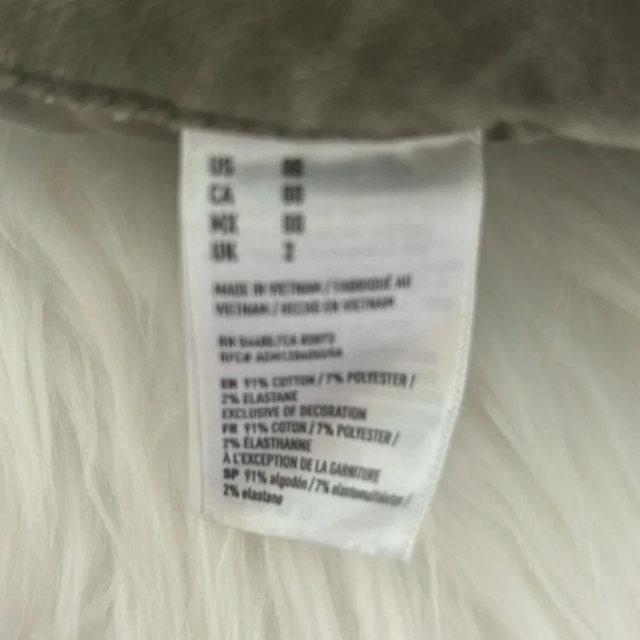 American Eagle super super stretch olive green denim shorts size 2 - Picture 7 of 7